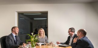 left to right is John Gilbertson, Kirsty Mackenzie, Paul Atkinson and Arturo Carbonell.