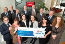 Thorntons raises record £42,000 for Cash for Kids Lynda Sword and Alison Carr from Cash for Kids Radio Tay are presented with a £42,000 cheque from Thorntons From back left: Graeme Dickson, Graham Lambert, Malcolm Farquhar, Stuart Mackie, Nick Barclay, George Dunlop, Grant Hamilton From front left: Murray Etherington, Lynda Sword – Cash for Kids Radio Tay Charity Manager, Lorna Goodfellow, Megan Sweeney, Alison Carr – Cash for Kids Radio Tay Charity Executive and Margaret Allan.