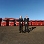 Major new truck investment for Sam Anderson following steel contract win L-R Robert Smith and Fergus Leitch