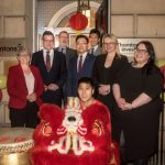 Thorntons strengthens its relationship with China l-r: Annie Wells MSP and Deputy Convener of cross party group on China, Jamie Kerr – Thorntons, Councillor Gavin Barrie who chairs Edinburgh Council Economy Committee, Zhang Limin – Deputy Consul General, Vincent Chung – Thorntons, Nicola Weir – Thorntons, Michaela Dougan – Thorntons, Allan Ma- Scottish Academy of Chinese Martial Arts