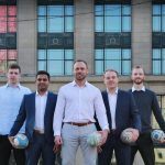 Scottish sports tech startup inks Uruguay Rugby Union deal Global Rugby Network Founder & CEO Dave Millard (centre) with Stefan Raue, Cham Abeyratna, Robbie Orr and Konstantin Ivanov.
