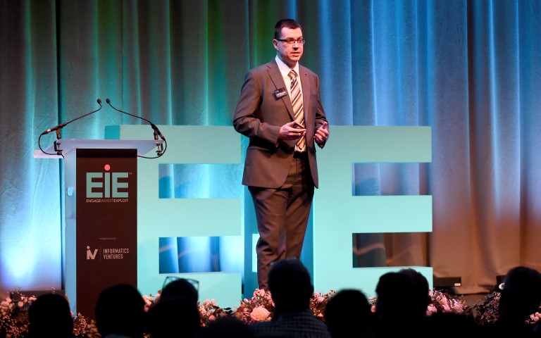 Ian at the Informatics Ventures Engage Invest Exploit (EIE) event