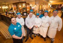 New Stonehouse Pizza & Carvery Opens Staff at the Leven Valley welcome the restaurants reopening