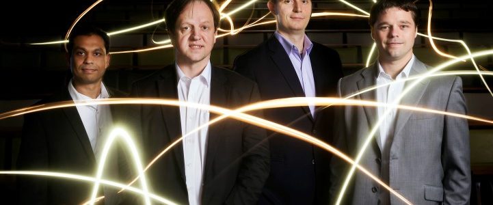 The pureLiFi Team with Harald Burchardt on the right