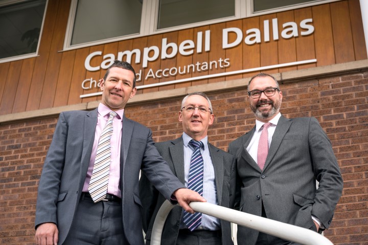 From left - Andy Ritchie, Charlie Carnegie and Chris Horne