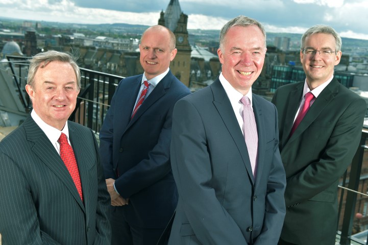 Left to right: Jack Gardiner, Partner (Business Law), Peter Littlefield, Partner (Tax and Succession), Stuart Gibb, Senior Associate (Land and Property) and Noel Ferry, Partner (Divorce and Family)